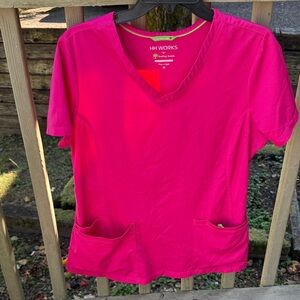 Healing Hands Hot Pink Short Sleeve Top new!